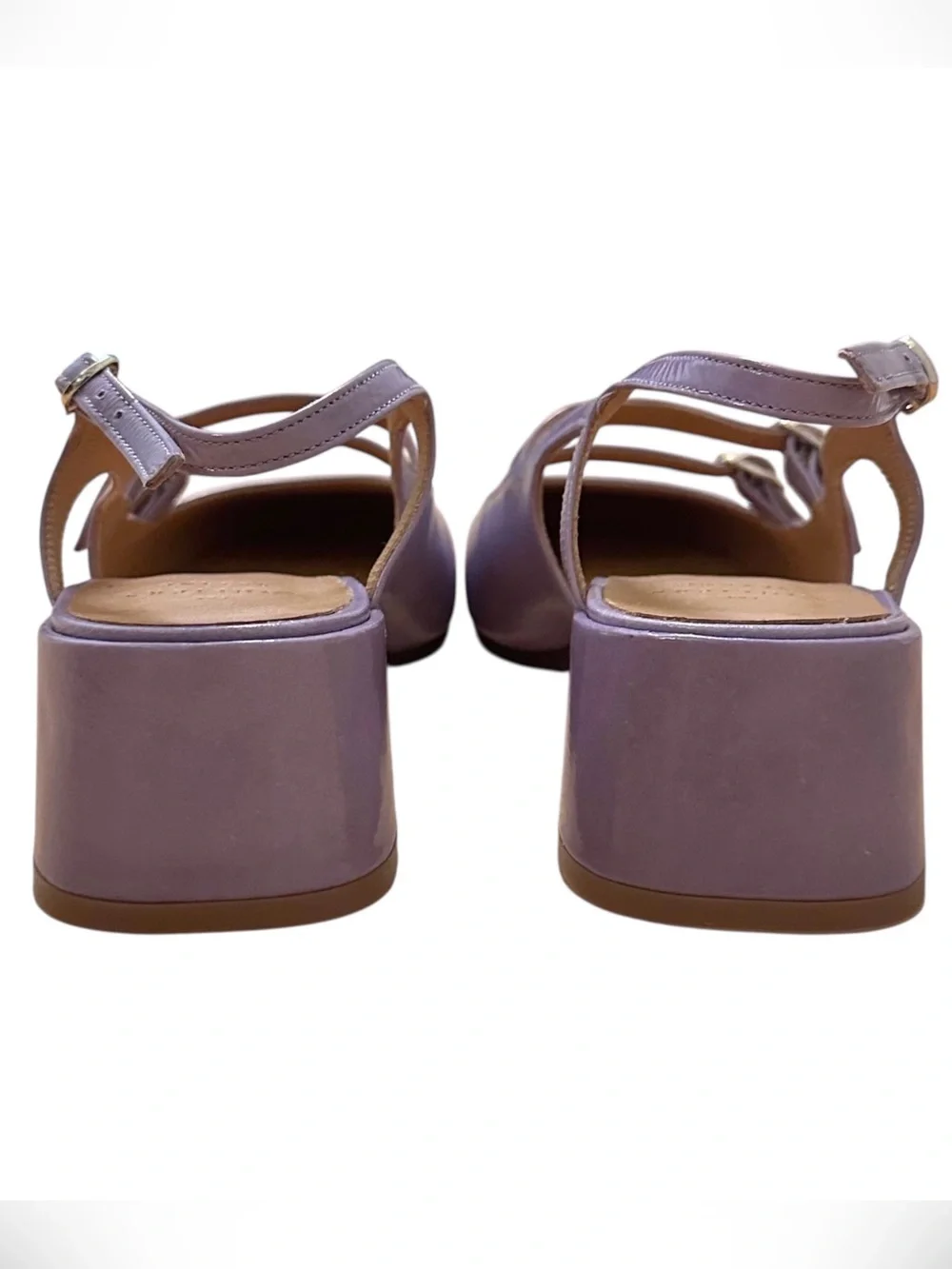 Sézane Paula Babies in Patent Lilac Purple Size 38 / US 7-7.5